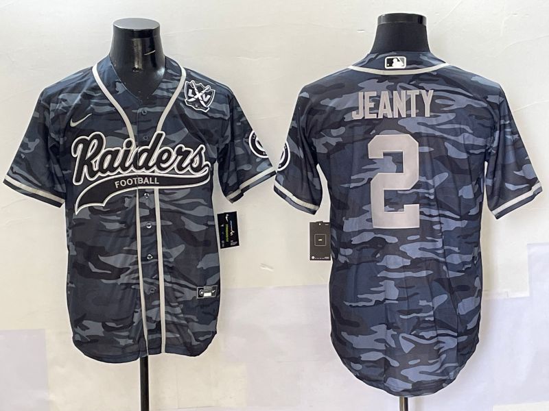 Men 2025 Oakland Raiders #2 Jeanty Camo Joint Name Nike Limited NFL Jersey style 6->oakland raiders->NFL Jersey